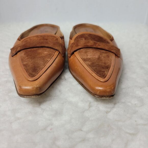 Tommy Bahama Women's Size 7 Mule Shoes Point Toe Brown Leather Suede - Picture 2 of 11